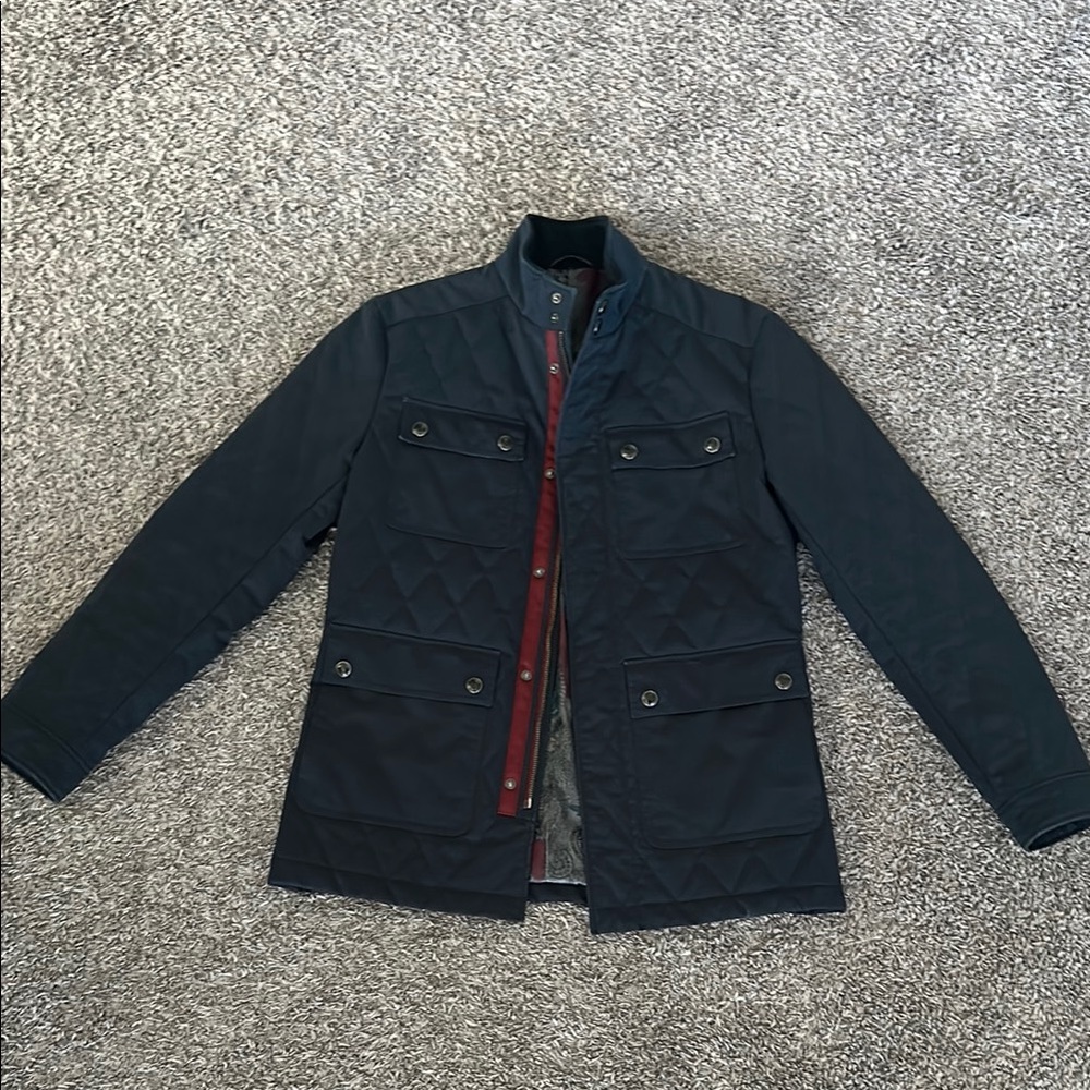 Men's Quilted Navy Ted Baker Coat